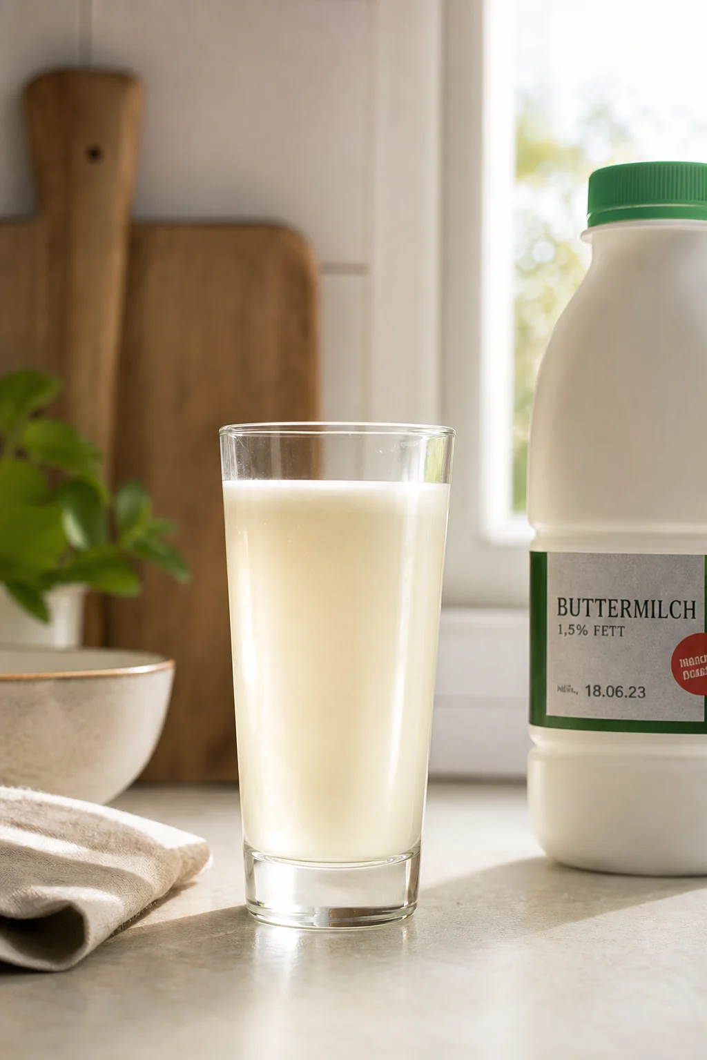 Buttermilch wird auf Frische geprüft